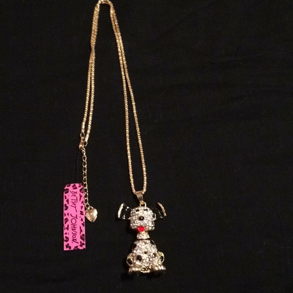 betsey johnson dog necklace